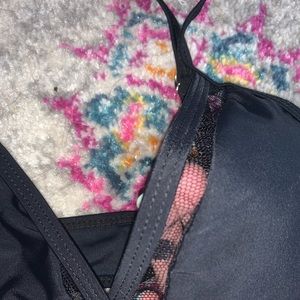 Black mesh bikini set